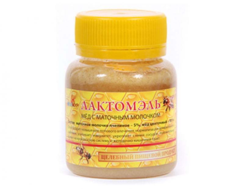 Лактомэль, мед с маточным молочком 5%, 100г