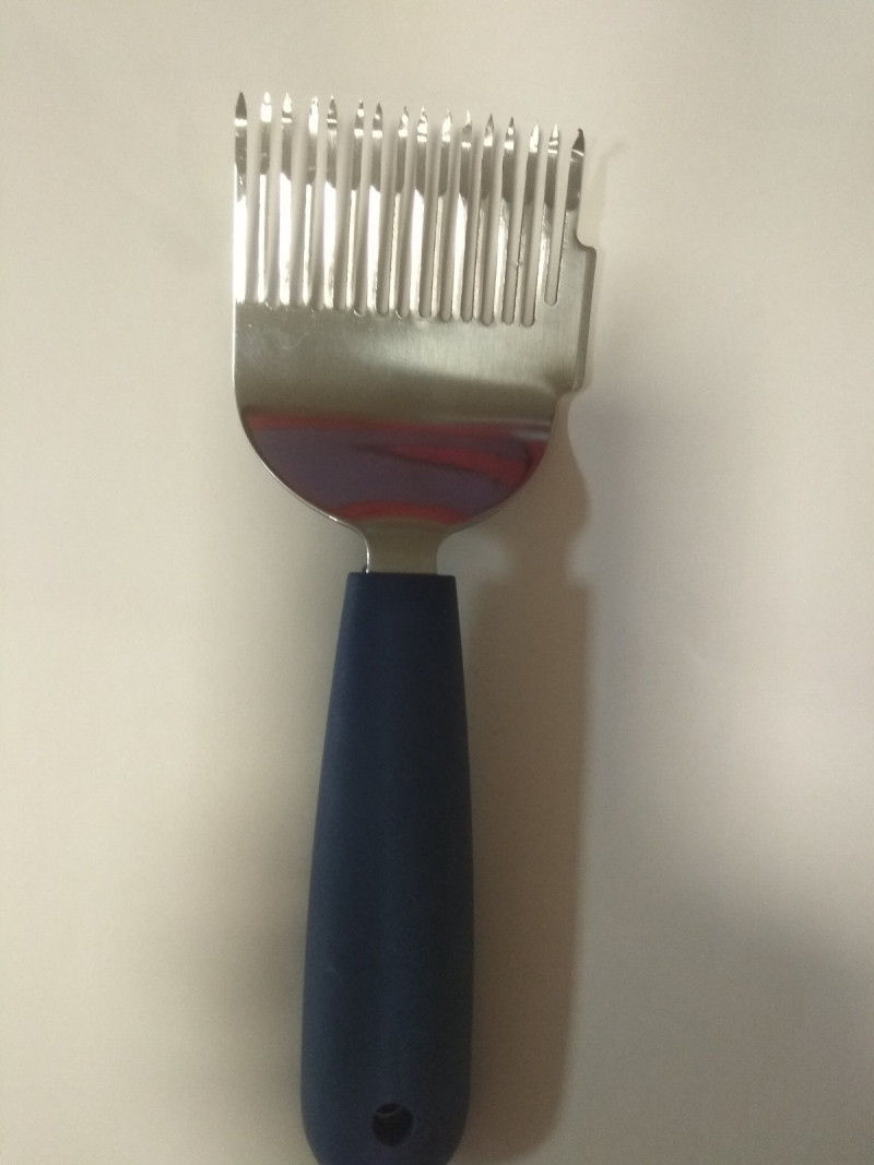 Вилочка для распечатки сот нерж., силиконовая ручка