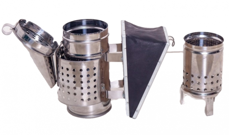 Дымарь пасечный со съёмным мехом и термозащитным экраном  ДПоцС-1