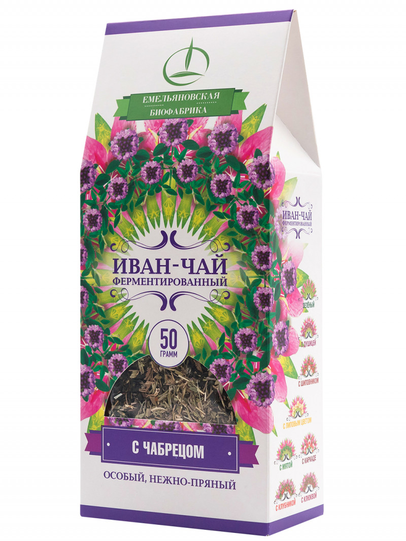 Напиток чайный Иван-чай ферментированный с чабрецом, 50гр.