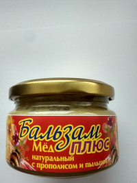 Мёд натуральный с прополисом и пыльцой 250г