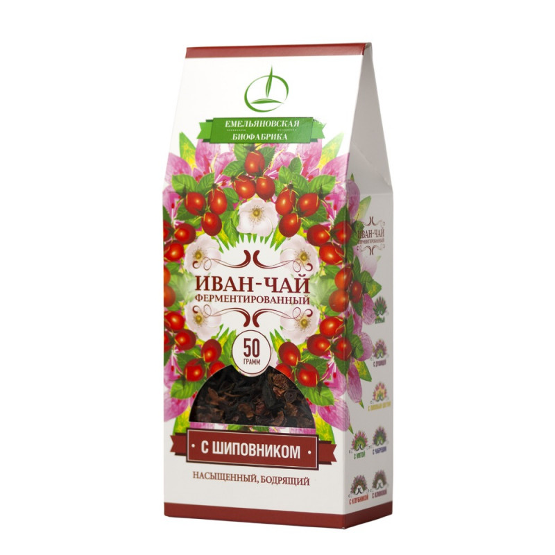 Напиток чайный Иван-чай ферментированный с шиповником, 50гр.