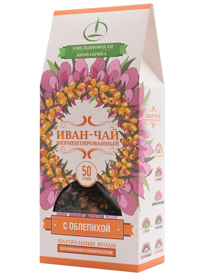 Напиток чайный Иван-чай ферментированный с облепихой, 50гр.
